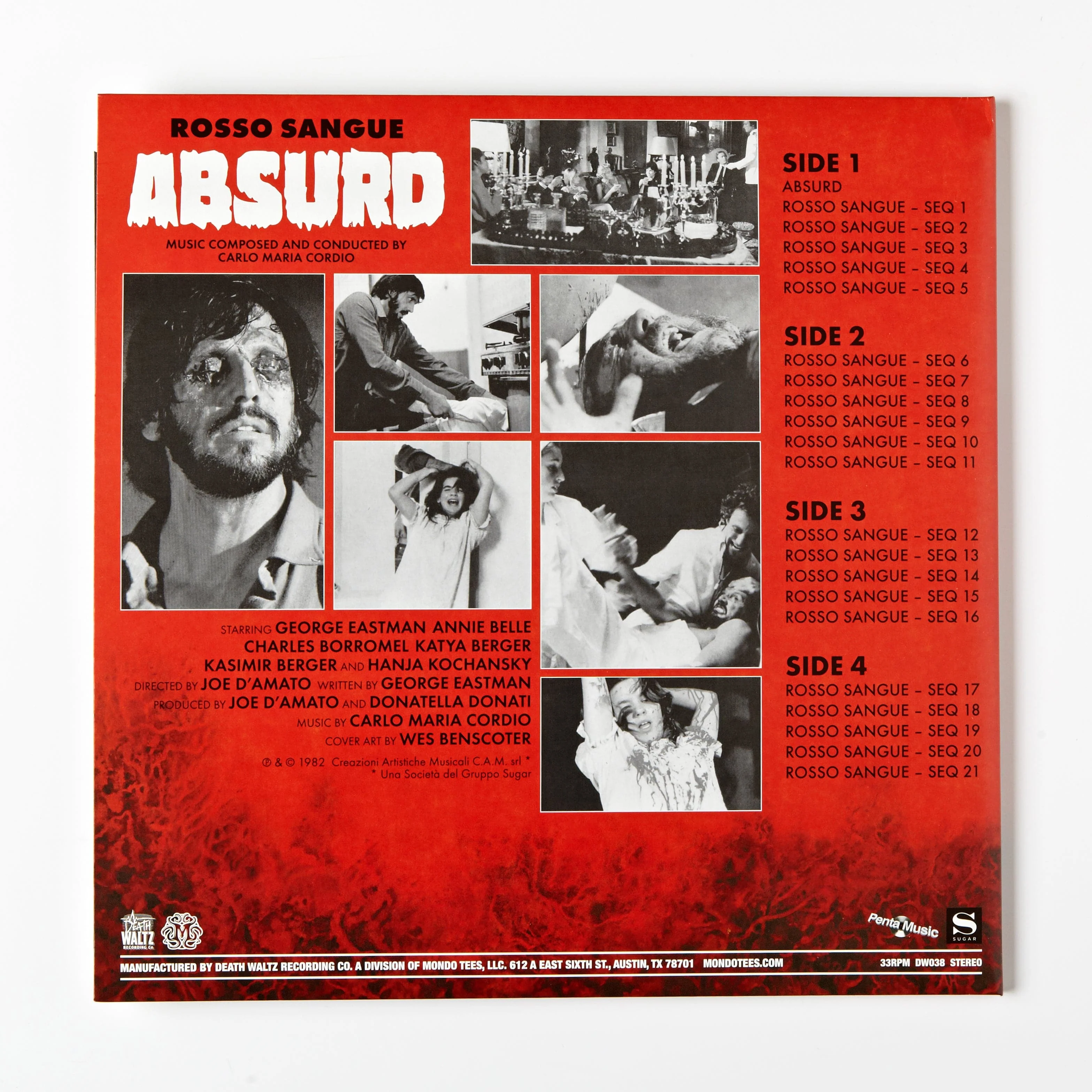 Absurd (Rosso Sangue) Original Motion Picture Soundtrack 2XLP - Image 10