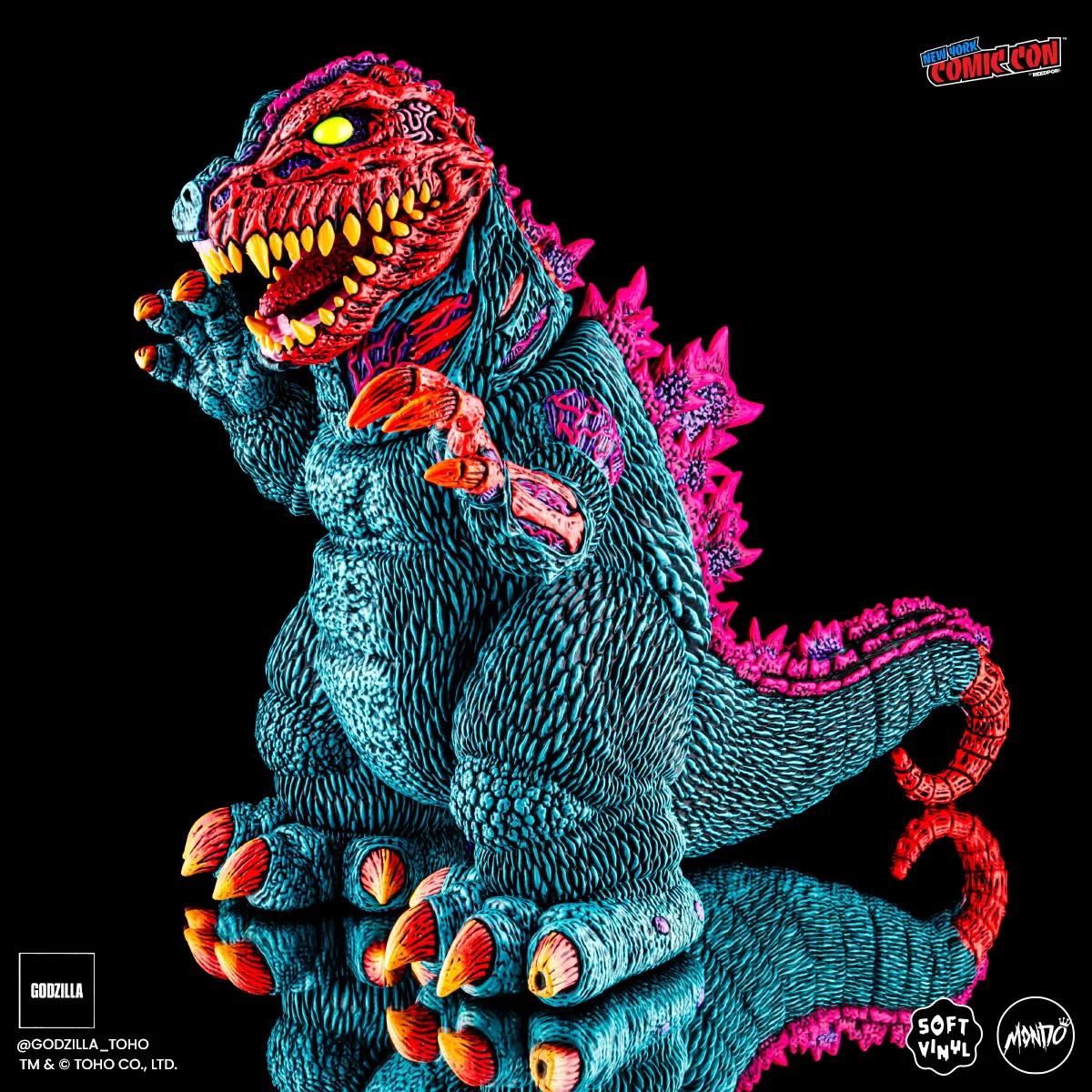 Godzilla - Designer Vinyl Figure by James Groman - Psychedelic Variant - Image 6