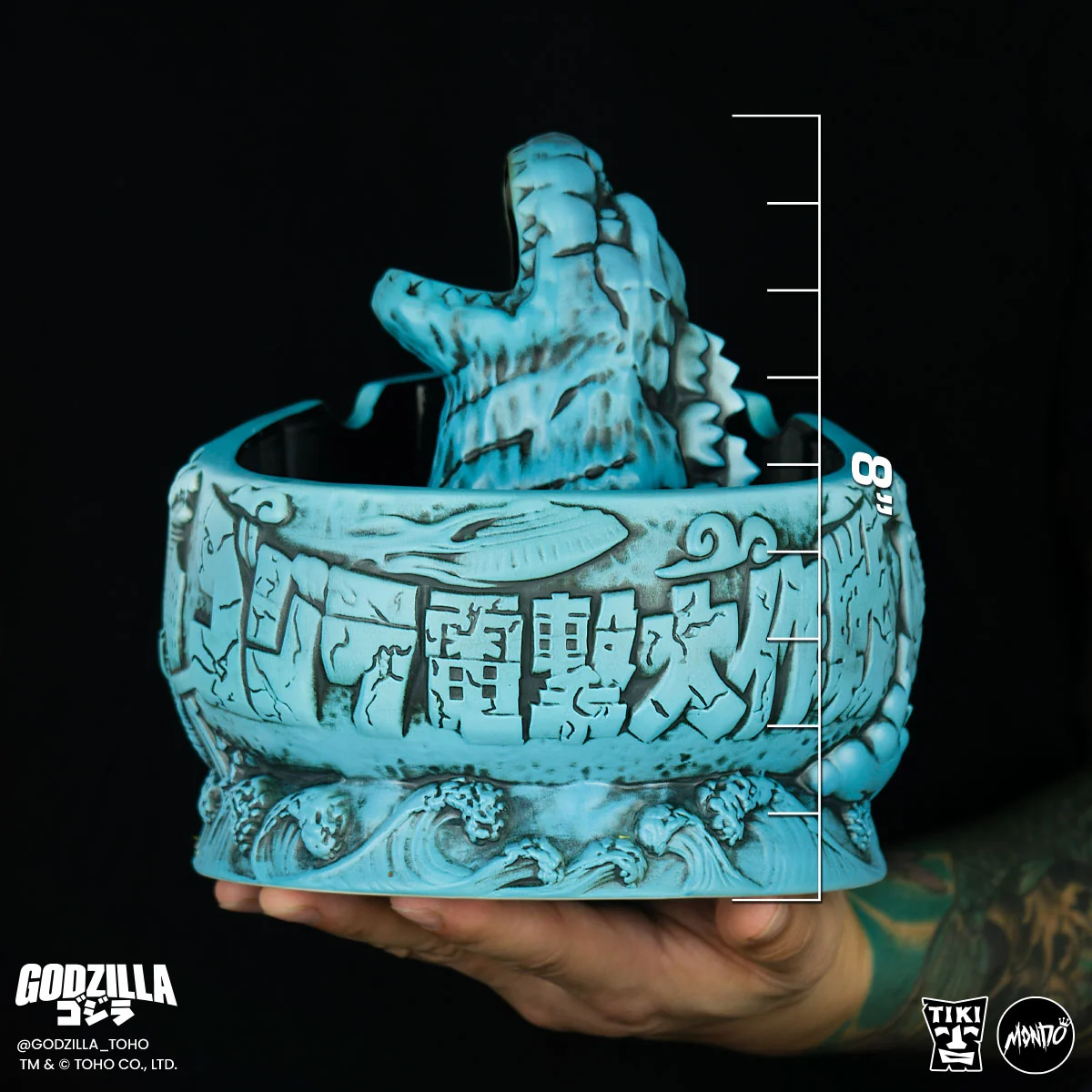 Godzilla Destroy All Monsters Tiki Bowl - Heat Ray Variant - Image 3