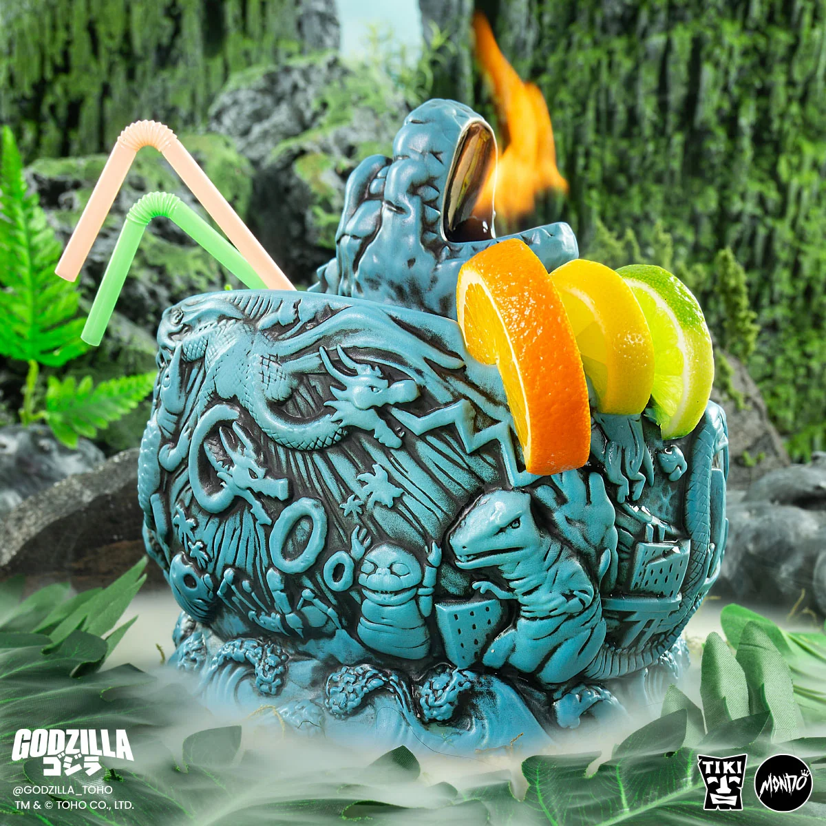 Godzilla Destroy All Monsters Tiki Bowl - Heat Ray Variant - Image 7