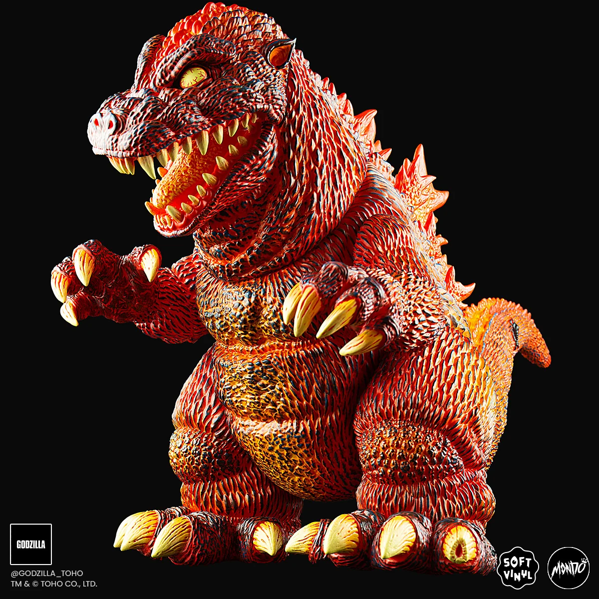 Godzilla - Vinyl Designer Figure by James Groman - Burning Variant - Image 4