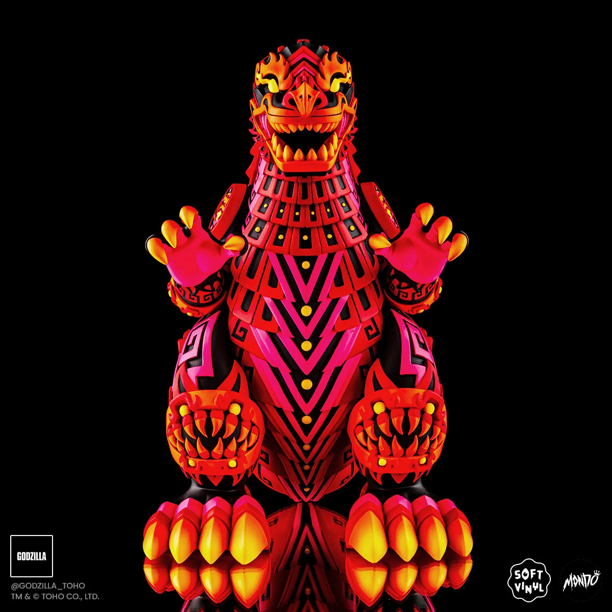 Godzilla - Vinyl Designer Figure by Urban Aztec - Burning Variant Timed Edition - Image 6