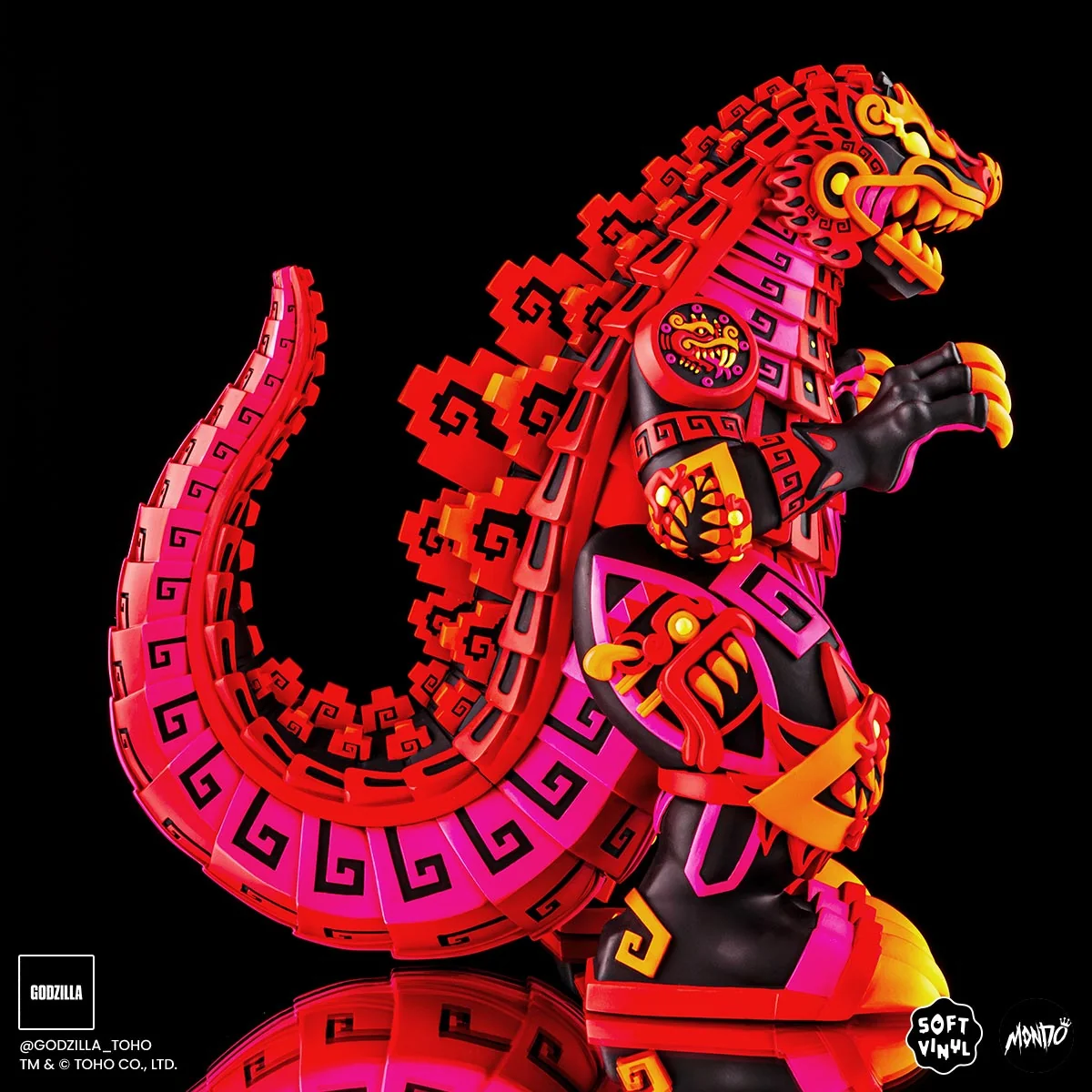 Godzilla - Vinyl Designer Figure by Urban Aztec - Burning Variant Timed Edition - Image 8