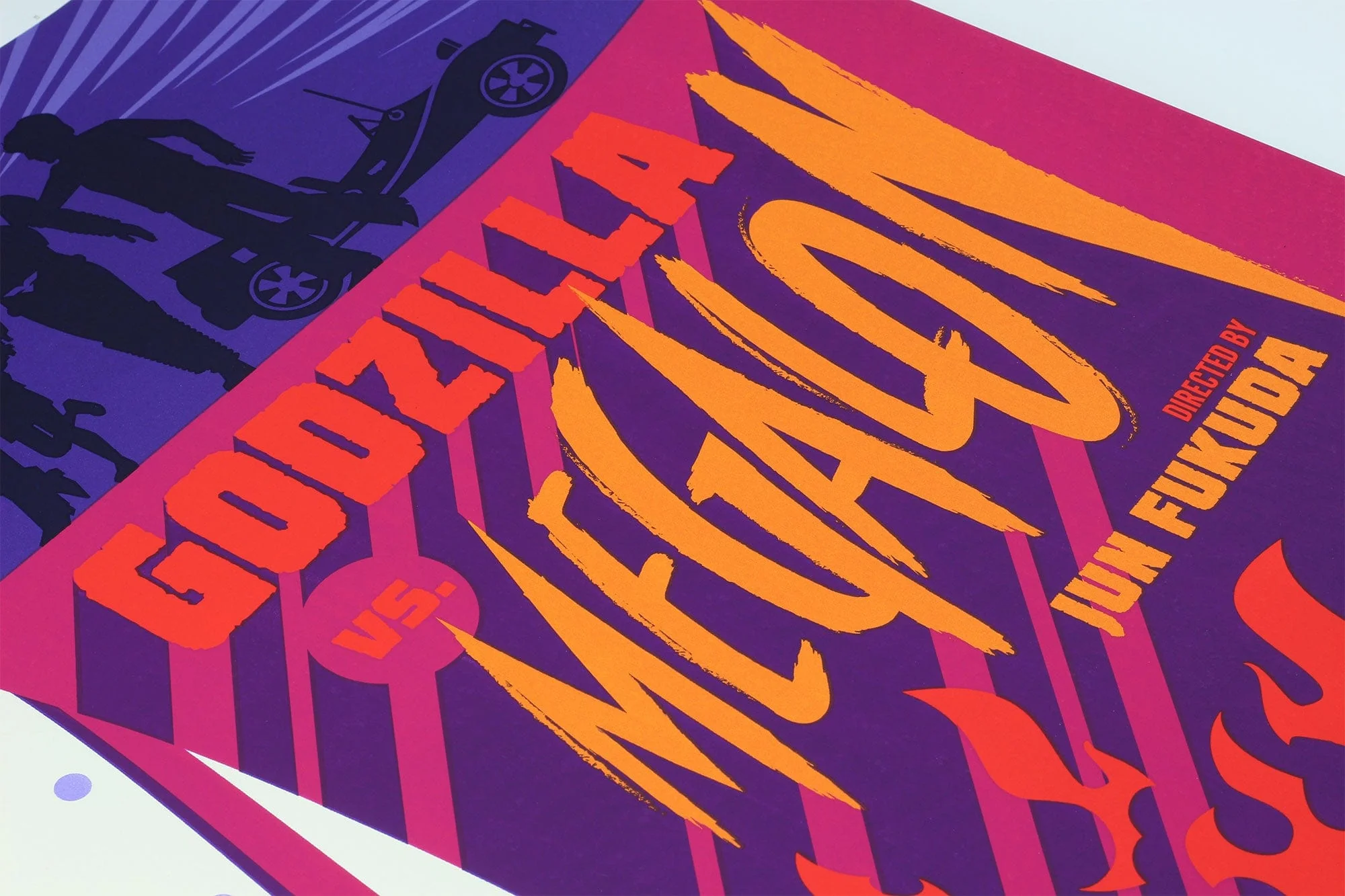 Godzilla Vs Megalon Screenprinted Poster - Image 3