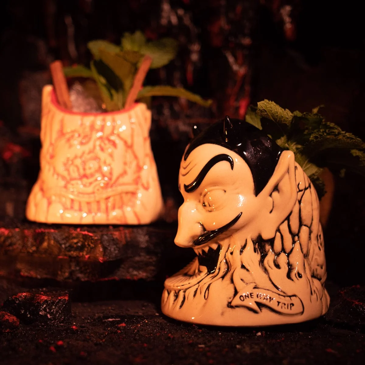 Ol' Scratch Designer Series Tiki Mug - Black - Image 5